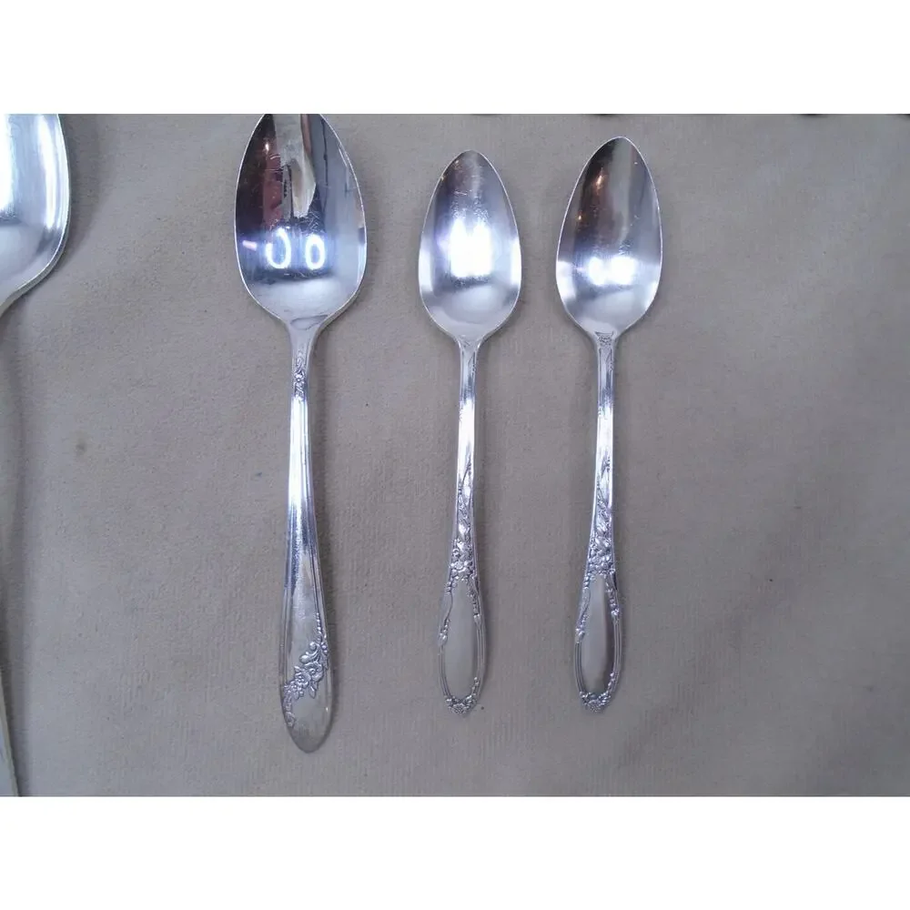 Vtg Original Wm Rogers Lady Ann Priscilla Silverplate Service 50 Pc
